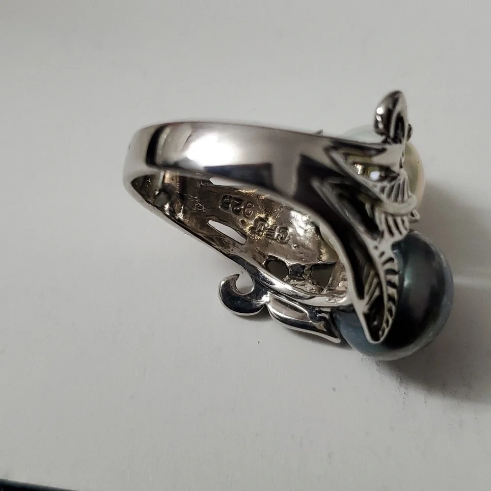 Sterling Silver 925 9mm Cultured Freshwater Pearl Ring